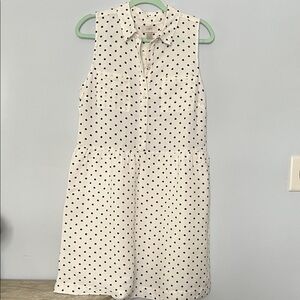 LOFT Cream and Black Polka Dot dress.